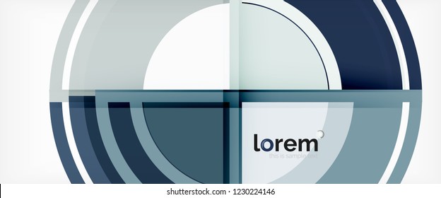 Fondo abstracto del círculo, plantilla de diseño moderno circular geométrica, ilustración vectorial