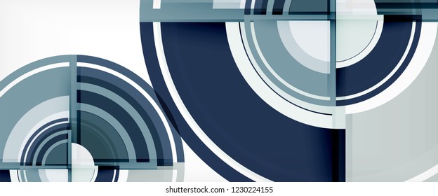 Circle abstract background, geometric circular modern design template, vector illustration