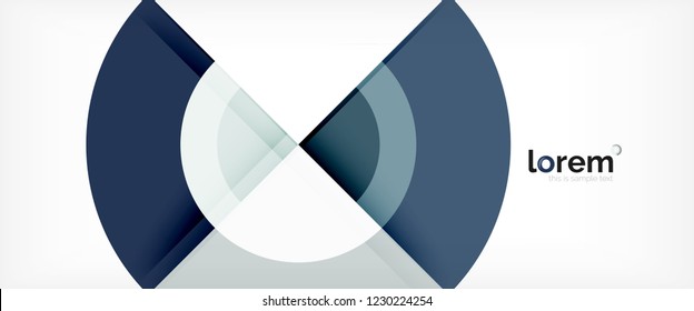 Fondo abstracto del círculo, plantilla de diseño moderno circular geométrica, ilustración vectorial