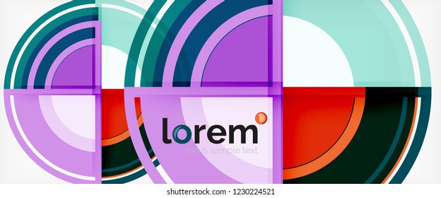 Circle abstract background, geometric circular modern design template, vector illustration