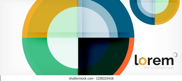 Circle abstract background, geometric circular modern design template, vector illustration