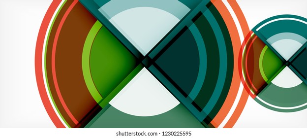 Circle abstract background, geometric circular modern design template, vector illustration