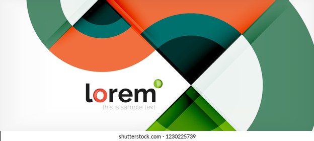 Circle abstract background, geometric circular modern design template, vector illustration