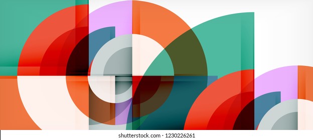 Circle abstract background, geometric circular modern design template, vector illustration