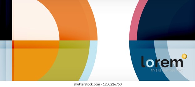 Fundo abstrato do círculo, modelo de design moderno circular geométrico, ilustração vetorial