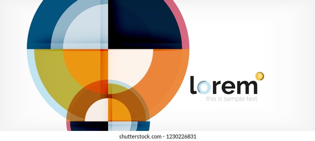 Circle abstract background, geometric circular modern design template, vector illustration