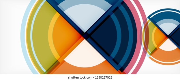 Circle abstract background, geometric circular modern design template, vector illustration