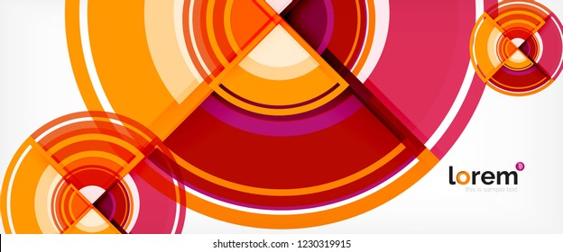 Fundo abstrato do círculo, modelo de design moderno circular geométrico, ilustração vetorial