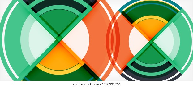 Circle abstrakter Hintergrund, geometrische, runde, moderne Design-Vorlage, Vektorgrafik