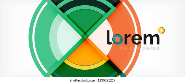 Circle abstract background, geometric circular modern design template, vector illustration