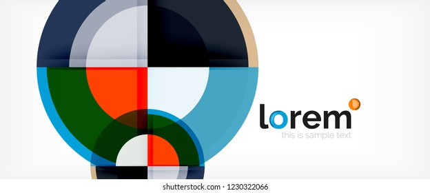 Circle abstract background, geometric circular modern design template, vector illustration