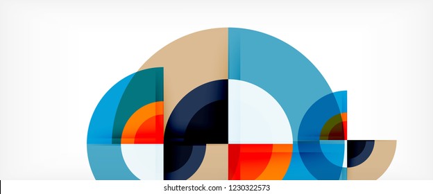 Circle abstrakter Hintergrund, geometrische, runde, moderne Design-Vorlage, Vektorgrafik