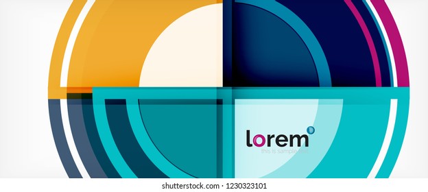 Circle abstrakter Hintergrund, geometrische, runde, moderne Design-Vorlage, Vektorgrafik