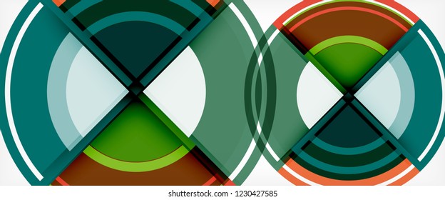 Fondo abstracto del círculo, plantilla de diseño moderno circular geométrica, ilustración vectorial