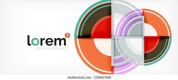 Circle abstract background, geometric circular modern design template, vector illustration