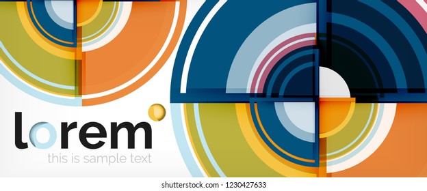 Circle abstract background, geometric circular modern design template, vector illustration