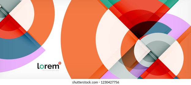 Circle abstract background, geometric circular modern design template, vector illustration