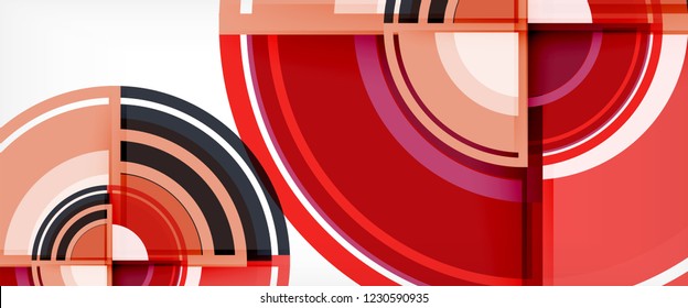 Circle abstract background, geometric circular modern design template, vector illustration