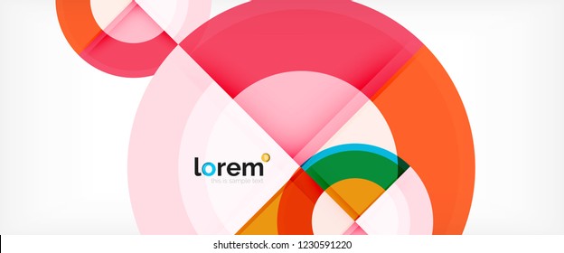 Circle abstract background, geometric circular modern design template, vector illustration