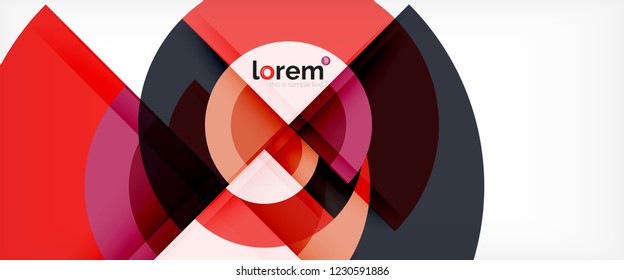 Circle abstract background, geometric circular modern design template, vector illustration
