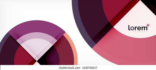 Fondo abstracto del círculo, plantilla de diseño moderno circular geométrica, ilustración vectorial