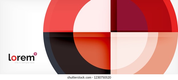 Circle abstract background, geometric circular modern design template, vector illustration