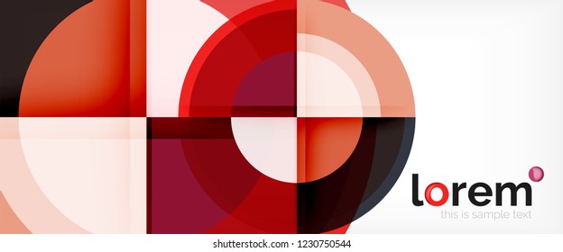 Fondo abstracto del círculo, plantilla de diseño moderno circular geométrica, ilustración vectorial