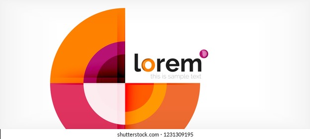 Circle abstract background, geometric circular modern design template, vector illustration