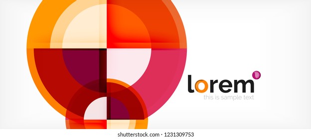 Fundo abstrato do círculo, modelo de design moderno circular geométrico, ilustração vetorial