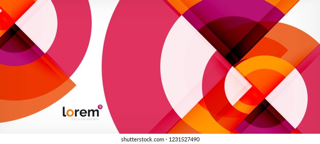 Fondo abstracto del círculo, plantilla de diseño moderno circular geométrica, ilustración vectorial