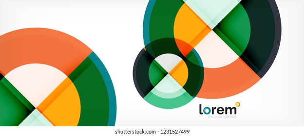 Circle abstract background, geometric circular modern design template, vector illustration