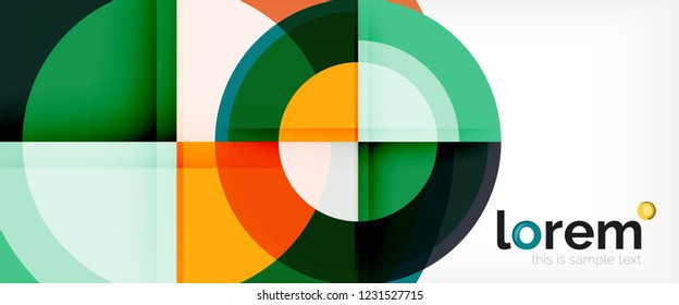 Circle abstract background, geometric circular modern design template, vector illustration