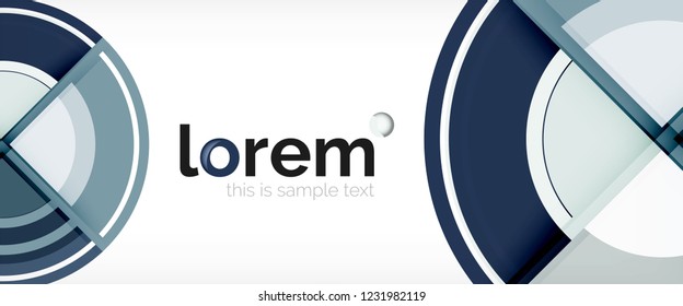 Circle abstract background, geometric circular modern design template, vector illustration