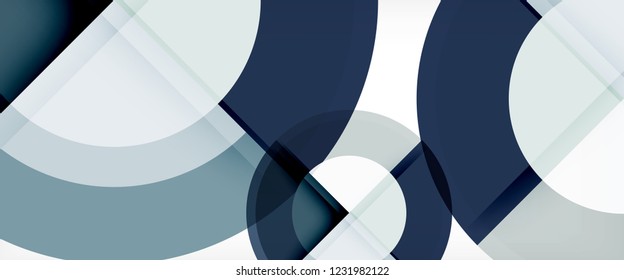 Circle abstract background, geometric circular modern design template, vector illustration