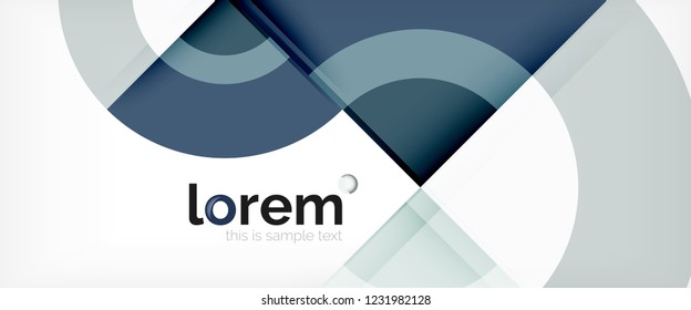 Circle abstract background, geometric circular modern design template, vector illustration