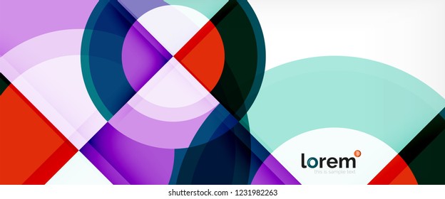 Circle abstract background, geometric circular modern design template, vector illustration