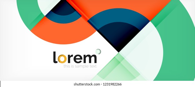 Circle abstract background, geometric circular modern design template, vector illustration