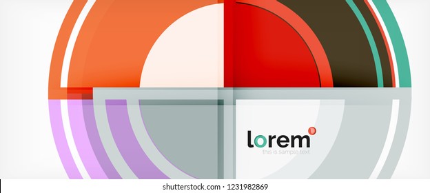 Circle abstract background, geometric circular modern design template, vector illustration
