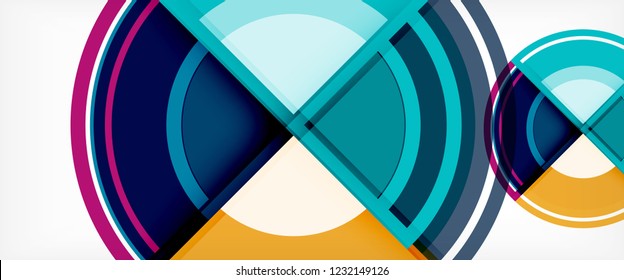 Circle abstract background, geometric circular modern design template, vector illustration