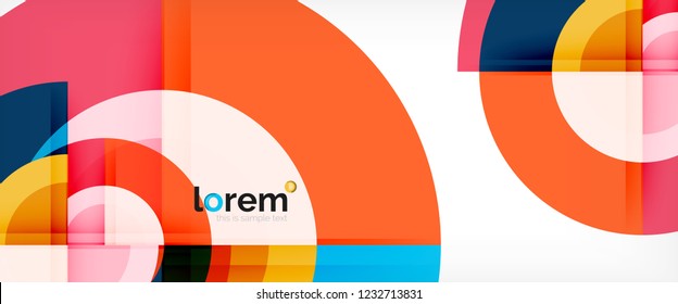 Circle abstract background, geometric circular modern design template, vector illustration