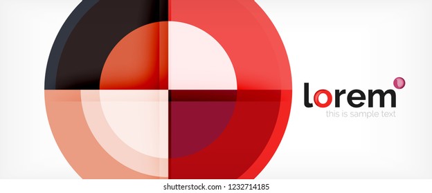 Circle abstract background, geometric circular modern design template, vector illustration