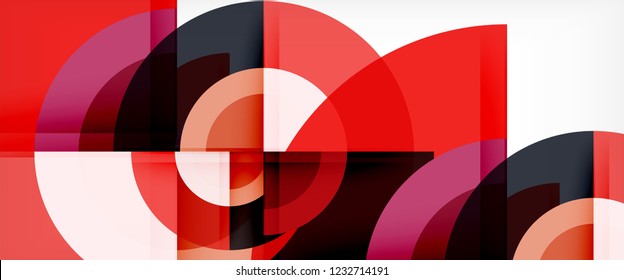 Circle abstract background, geometric circular modern design template, vector illustration