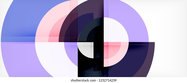 Circle abstract background, geometric circular modern design template, vector illustration
