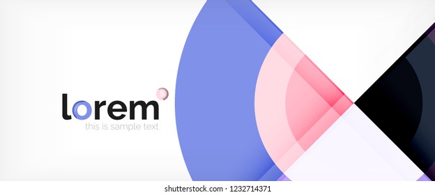 Circle abstract background, geometric circular modern design template, vector illustration