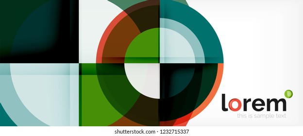 Circle abstract background, geometric circular modern design template, vector illustration