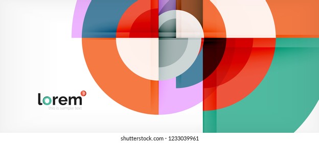 Fondo abstracto del círculo, plantilla de diseño moderno circular geométrica, ilustración vectorial