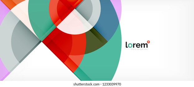 Circle abstract background, geometric circular modern design template, vector illustration