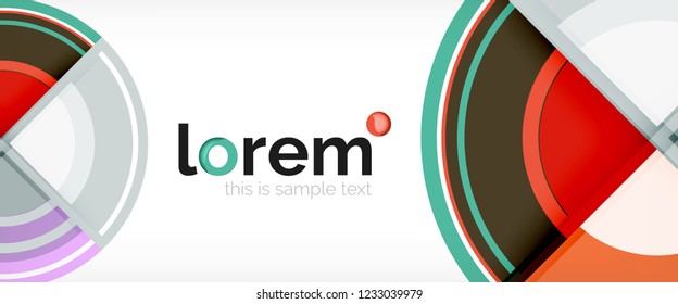 Circle abstract background, geometric circular modern design template, vector illustration