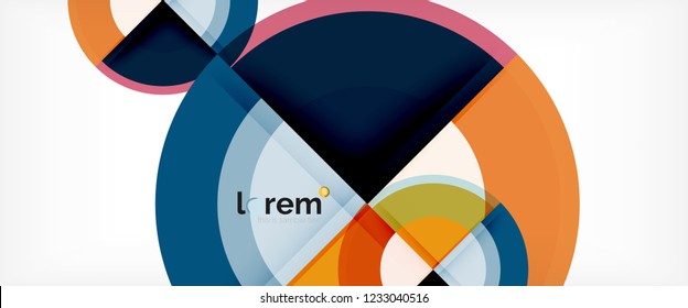 Circle abstract background, geometric circular modern design template, vector illustration