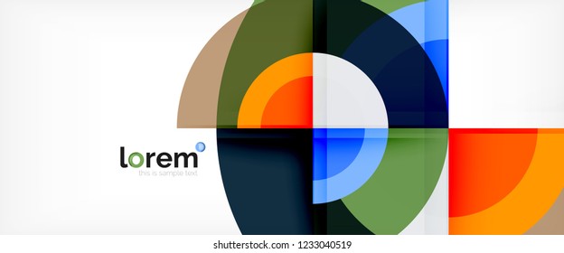 Circle abstract background, geometric circular modern design template, vector illustration
